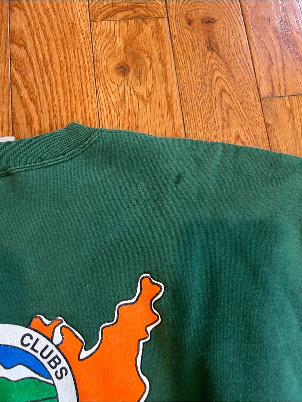 Camper Clubs‎ of America Sweatshirt Green Hanes Ultimate Cotton Vintage USA Map - Picture 4 of 11